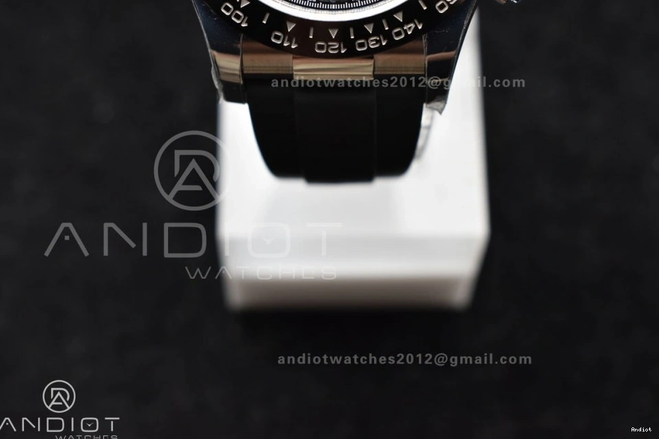 on Black Daytona Diamonds Best Edition Rubber 116519 Oysterflex Dial SA4130 BTF 1:1 Strap 1126